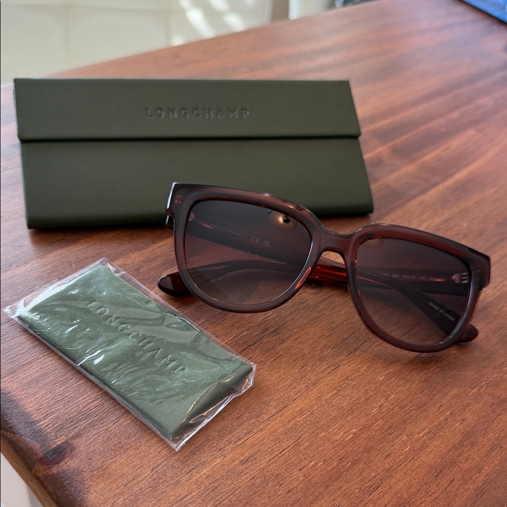Longchamp Transparent Rust Sunglasses - image 1
